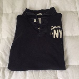 👔Navy Blue Abercrombie Muscle Polo👔